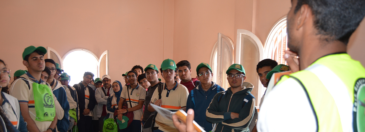 Students listening to information given by the instructor